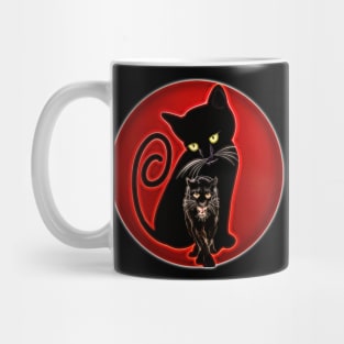 Small big black cat Mug